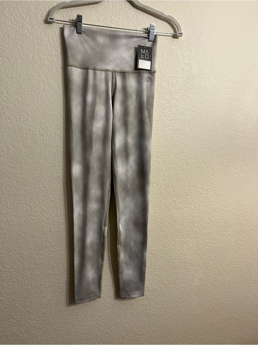 Malo Light Gray Tie-Dye High-Rise Leggings